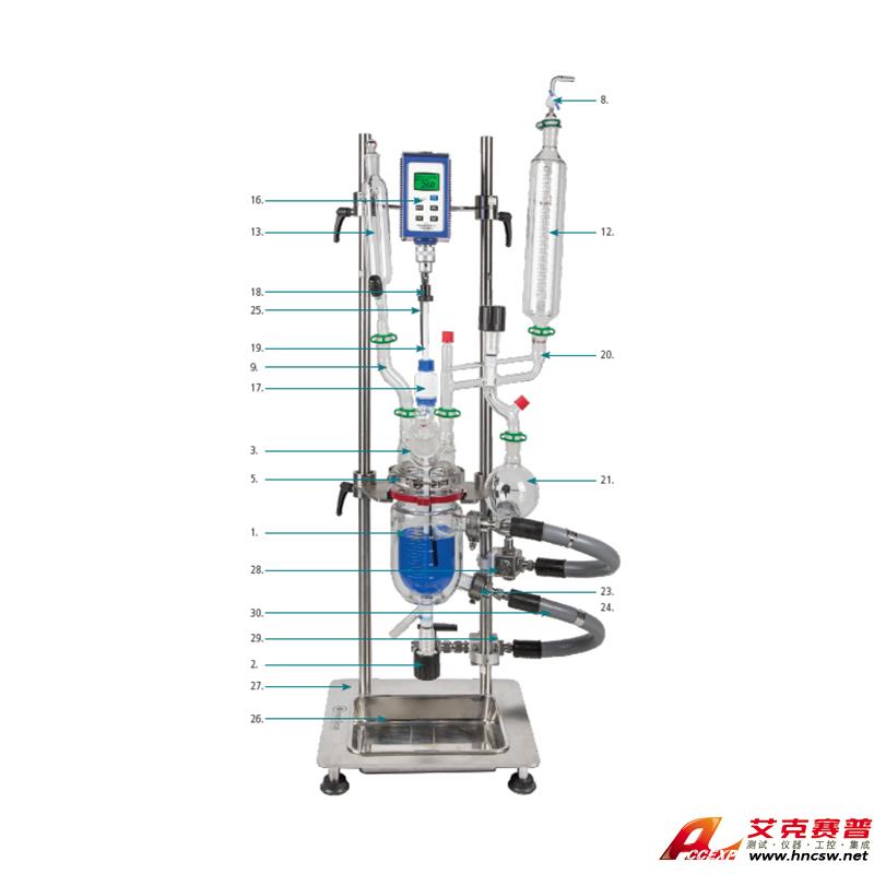 JULABO優(yōu)萊博 1000ml 桌上式玻璃夾套反應釜，JRS-1500-04