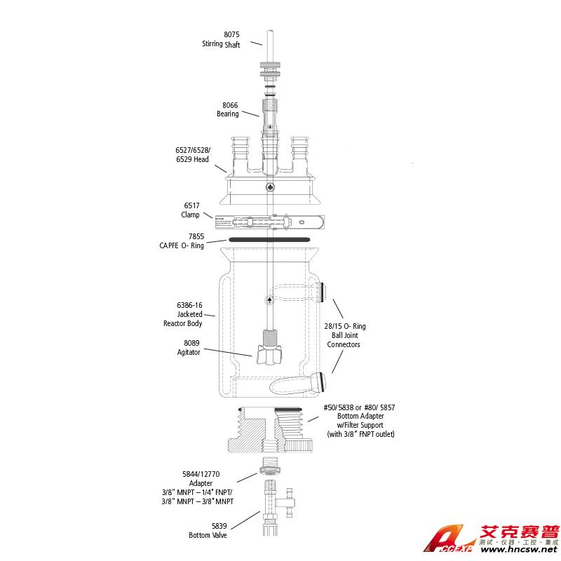 JULABO優(yōu)萊博 2000ml 夾套過濾釜，CRS6386-55