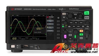 keysight是德 DSOX1202A 示波器：70/100/200 MHz，2 個模擬通道N
