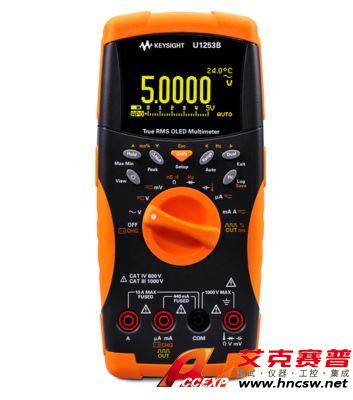 keysight是德 U1253B 手持式數字萬用表，4位半，OLED 顯示屏